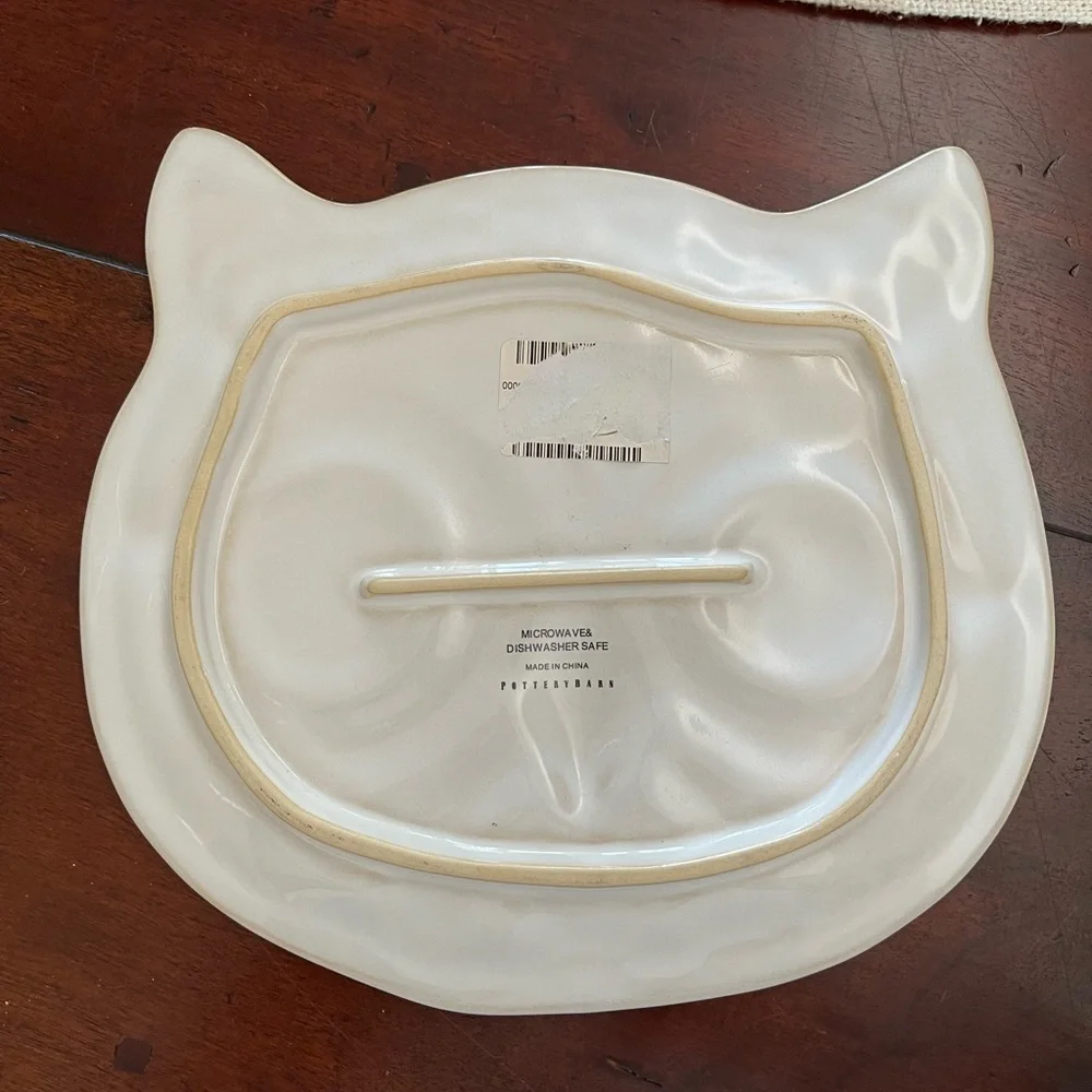 Pottery Barn Ivory Owl Plate/Serving Dish